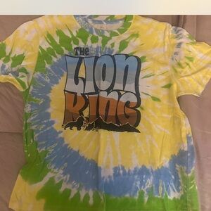 Disney Tie-Dye The Lion King Short Sleeve Tee - Yellow, Blue & Green